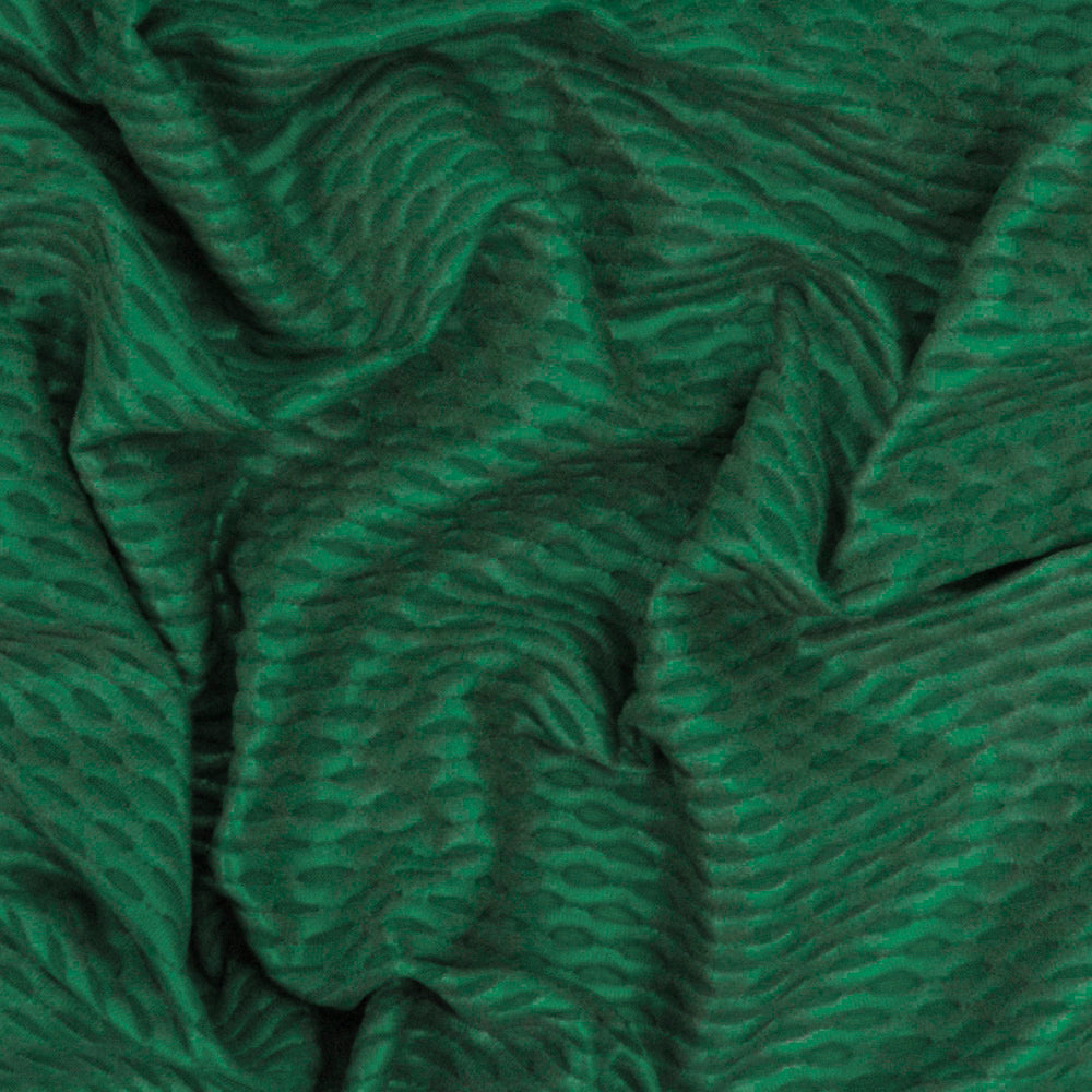 1 Yard Kelly Green 3D Mesh Stretch Yoga Activewear Fabric For Overlays And Dancewear 59 Inches Width