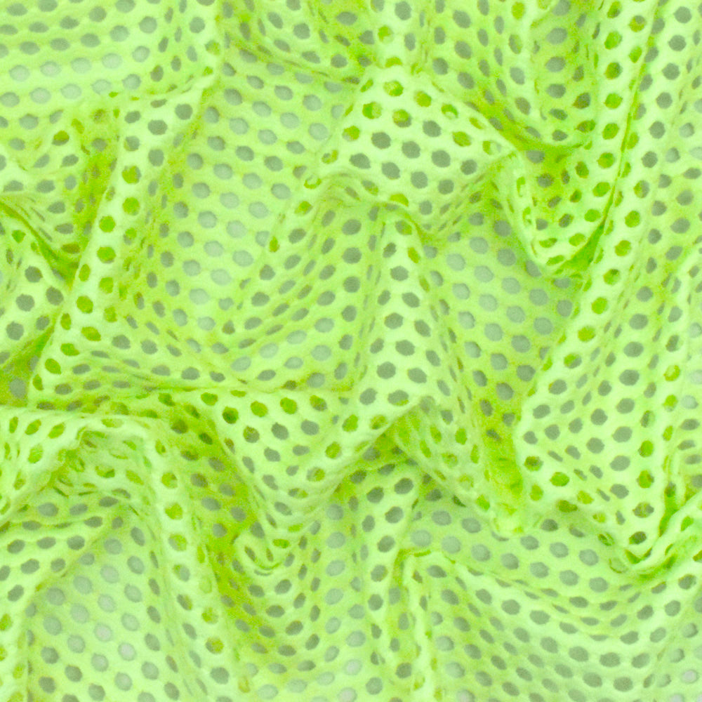 1 Yard Lime Yellow Mesh Stretch Yoga Activewear Knit Fabric Nylon Spandex 51 Inch Width