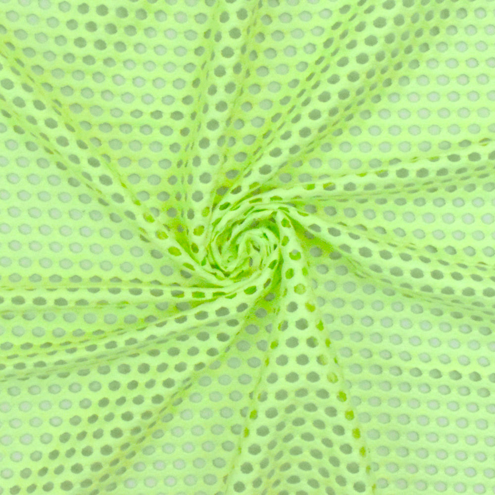 1 Yard Lime Yellow Mesh Stretch Yoga Activewear Knit Fabric Nylon Spandex 51 Inch Width