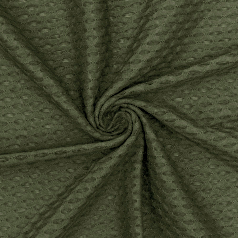 1 Yard Army Green 3D Mesh Stretch Yoga Activewear Fabric For Overlays And Dancewear 56 Inches Width