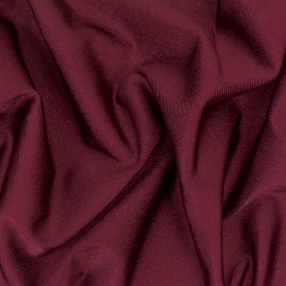 1 Yard Wine Red Stretch Satin Tricot Swimwear Fabric For Swimwear And Dancewear 59 Inches Width