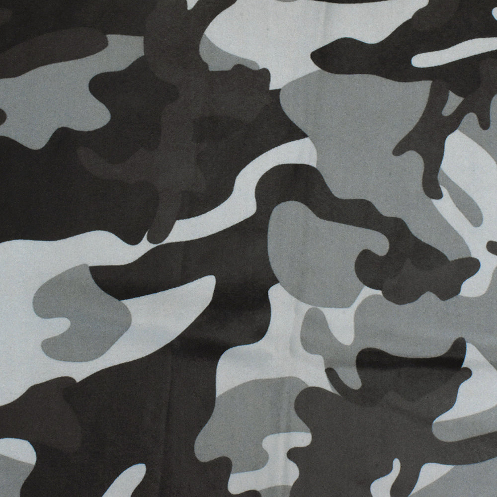 1 Yard Gray Multi Camouflage Print Stretch Tricot Swimwear Fabric For Activewear And Swimwear 56 Inches Width