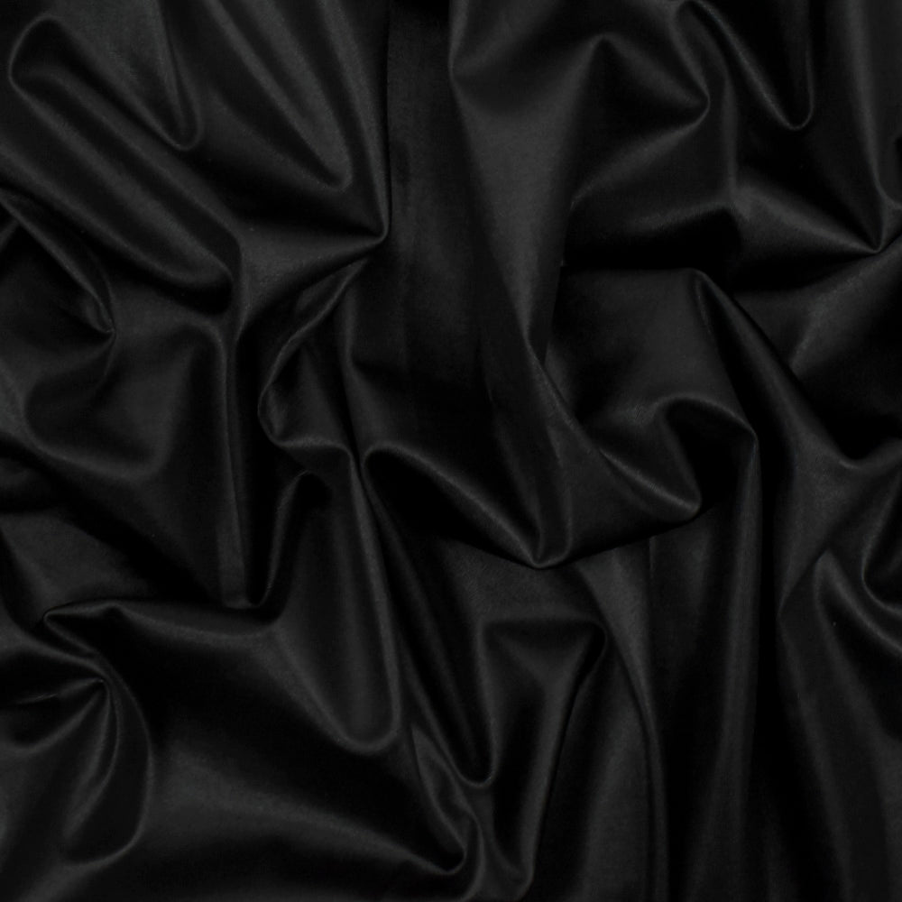 1 Yard Glamour Black Satin-Like Stretch Jersey Knit Fabric For Activewear And Blouses 58 Inches Width