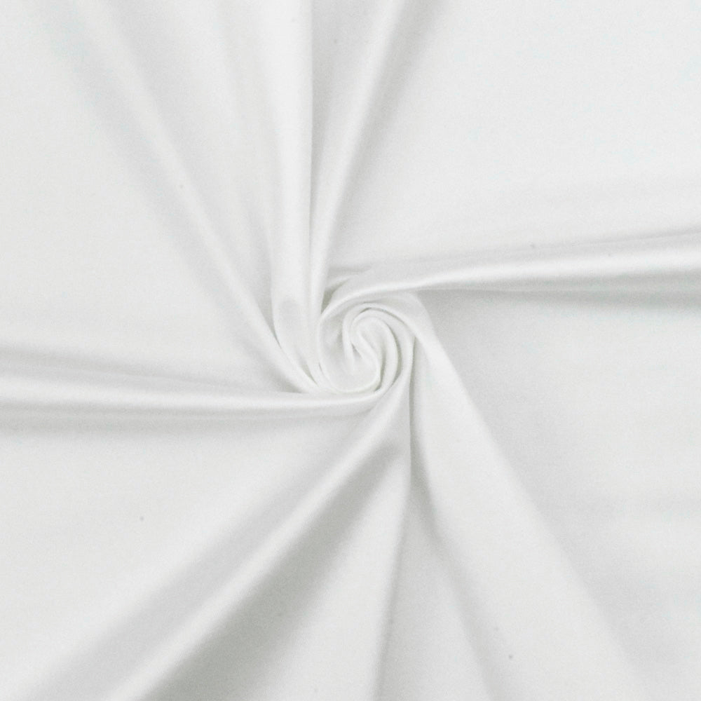 1 Yard Glamour White Satin Look Stretch Jersey Knit Activewear Fabric 57 Inch Width
