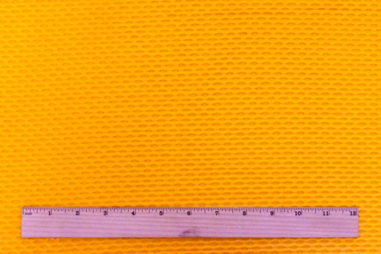1 Yard School Day Yellow 3D Mesh Stretch Yoga Activewear Fabric Nylon Blend 59 Inch Width