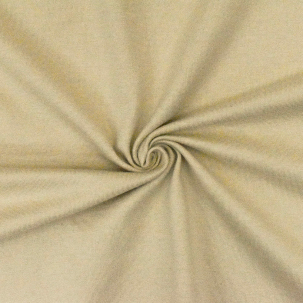 1 Yard Beige Cotton Jersey Knit Fabric Stretch Soft Matte Finish 63 Inch Width