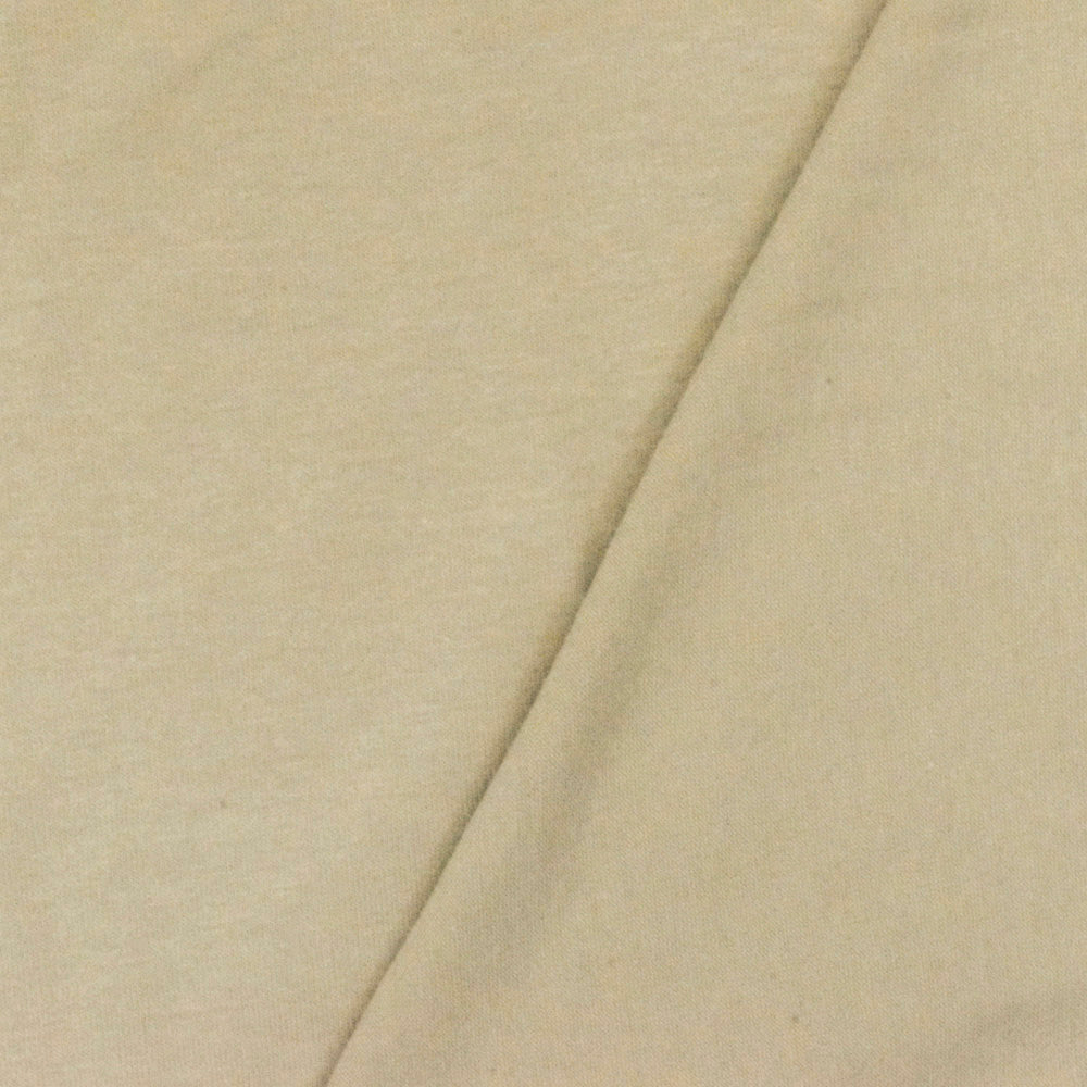 1 Yard Beige Cotton Jersey Knit Fabric Stretch Soft Matte Finish 63 Inch Width