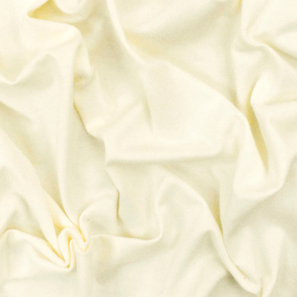 1 Yard Eggnog Ivory Cotton Jersey Knit Fabric Stretch Soft Matte 62 Inch Width