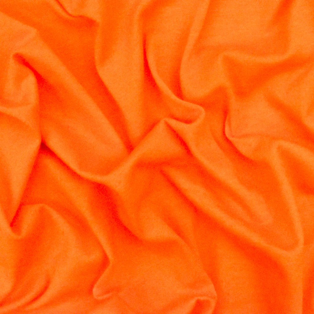 1 Yard Strong Orange Stretch Cotton Jersey Knit Fabric Soft Matte Finish 63 Inch Width