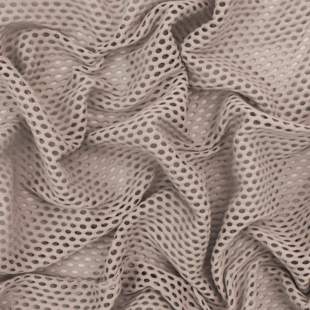 1 Yard Muted Beige Mesh Stretch Yoga Activewear Knit Fabric Four Way 52 Inch Width