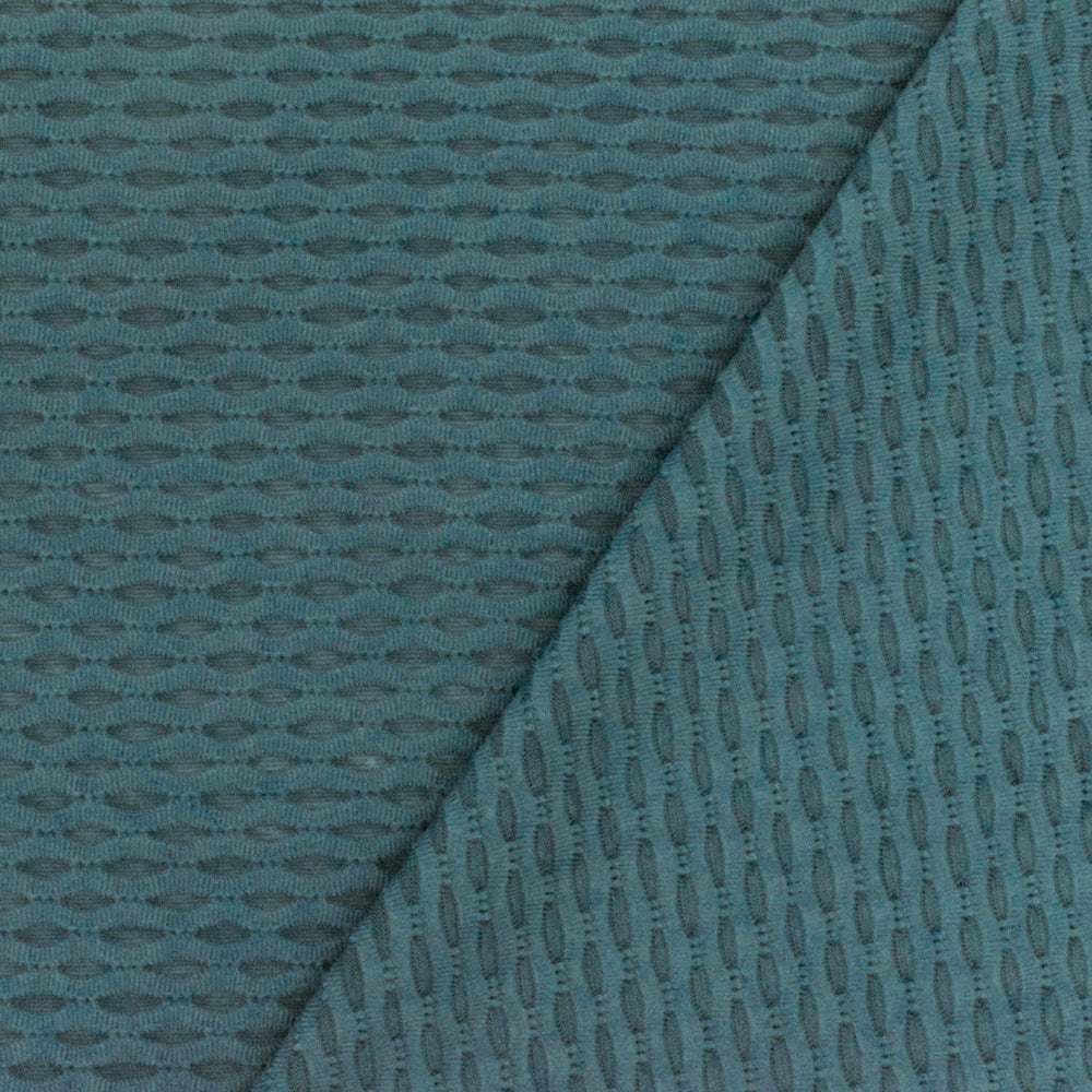 1 Yard Dusty Teal 3D Mesh Stretch Yoga Activewear Fabric Nylon Spandex 57 Inch Width