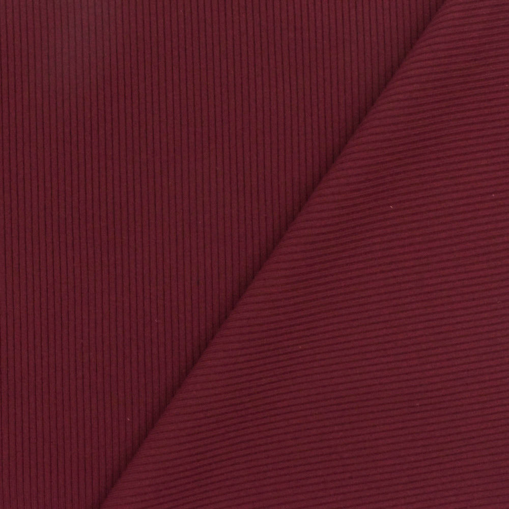 1 Yard Dark Red Stretch 2X2 Rib Knit Yoga Activewear Fabric Nylon Spandex 45 Inch Width