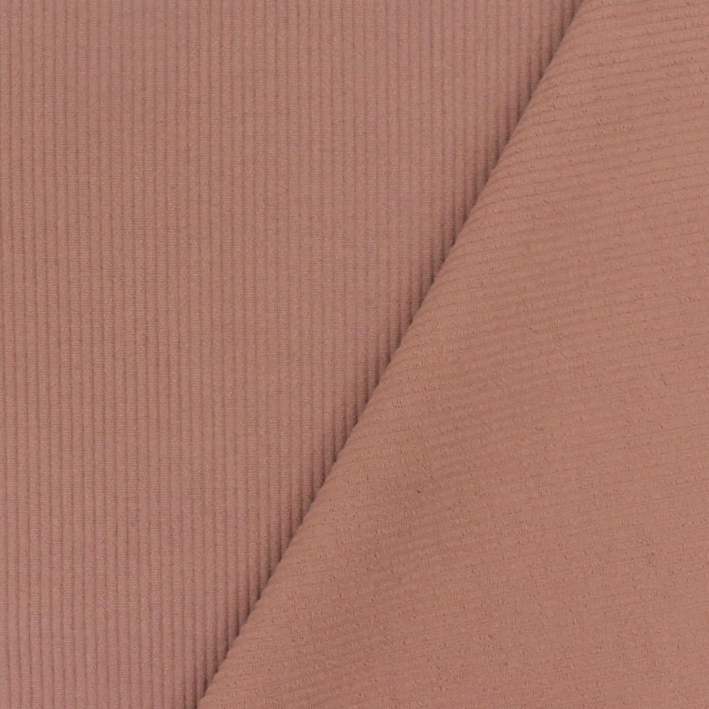 1 Yard Wood Pink Striped Double Knit Stretch Yoga Activewear Fabric 40 Inch Width