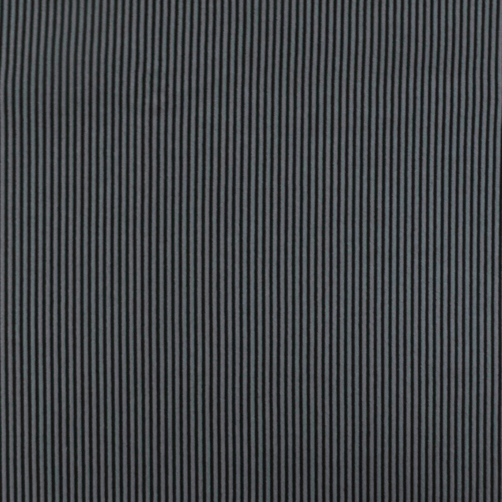 1 Yard Gray & Black Stripe Jacquard Stretch Double Knit Yoga Fabric, 56 Inches Wide
