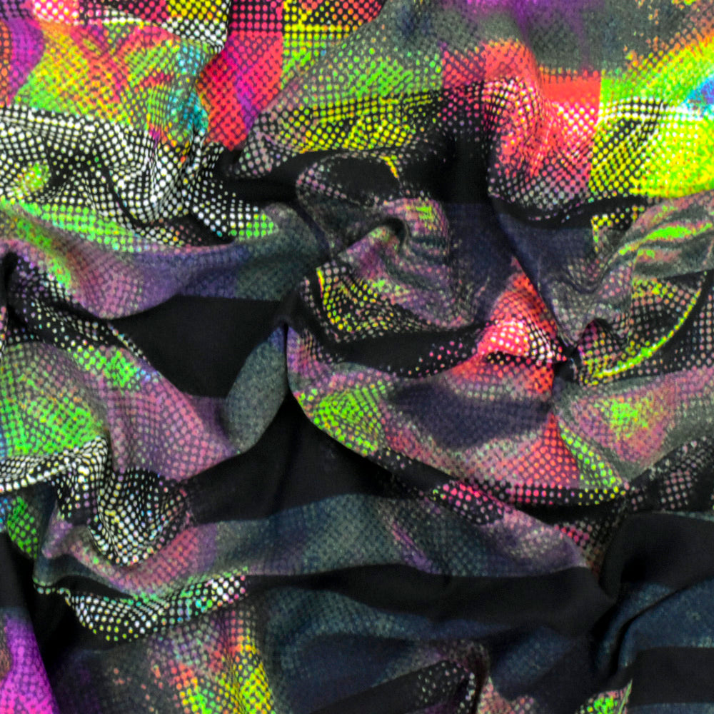 1 Yard Stretch Tricot Swimwear Fabric Face Print Matte Nylon Spandex 60 Inch Width