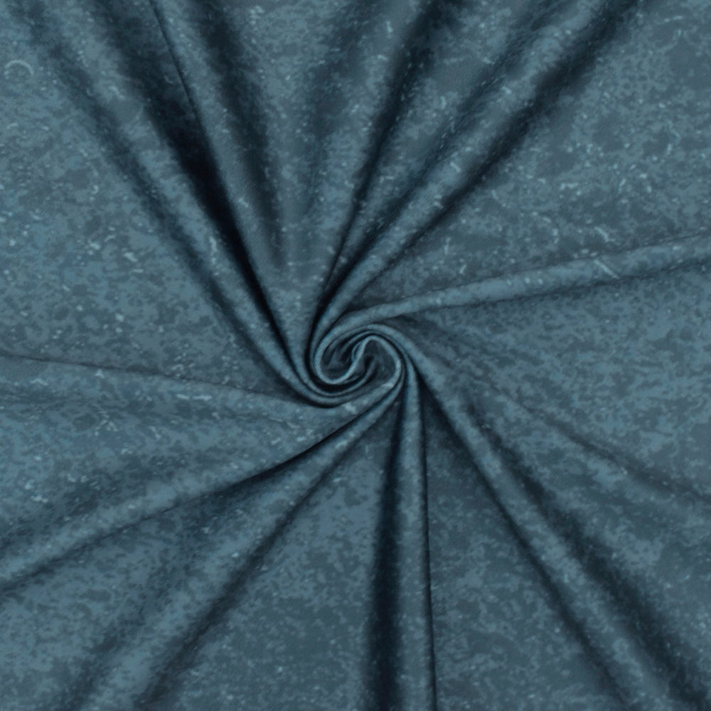 1 Yard Swamp Teal Blue Textured Print Stretch Tricot Swimwear Knit Fabric 59 Inches Wide