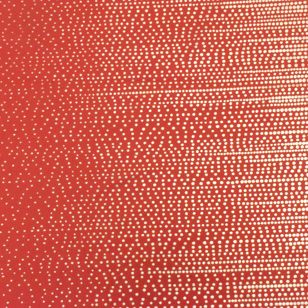 1 Yard Sunset Red Gold Dot Foil Stretch Tricot Activewear Fabric 59 Inches Wide