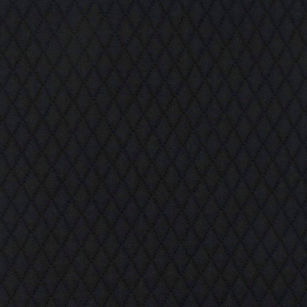1 Yard Night Black Diamond Stretch Poly Wool Blend Double Knit Jacketing 44 Inches Width