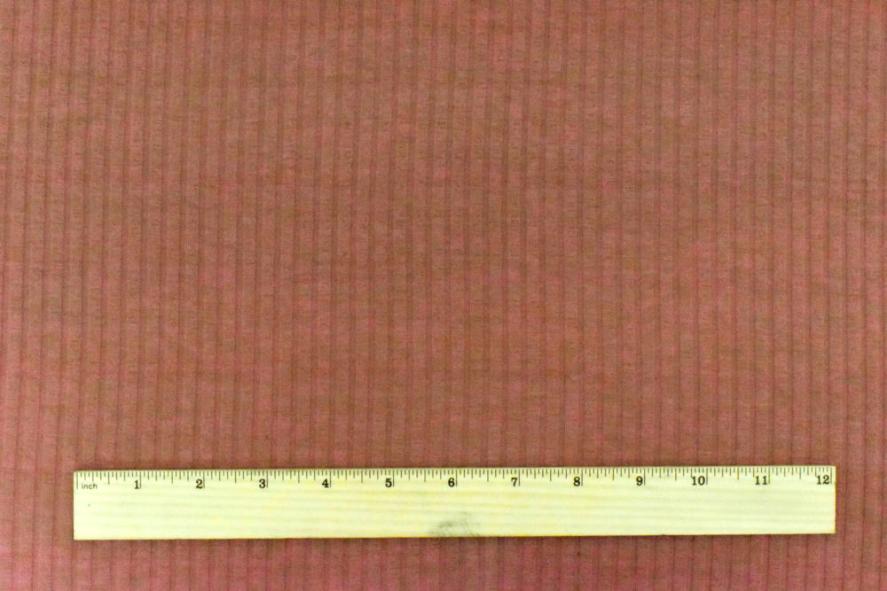 1 Yard Clay Brown Stretch Rib Knit Fabric Soft Textured 56 Inches Width