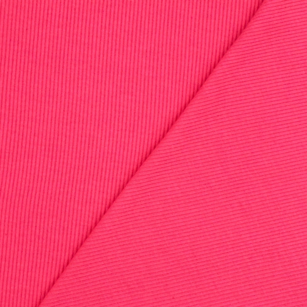 1 Yard Hot Pink Stretch Rib Knit Fabric Spandex 59 Inches Width