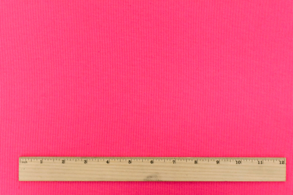 1 Yard Hot Pink Stretch Rib Knit Fabric Spandex 59 Inches Width