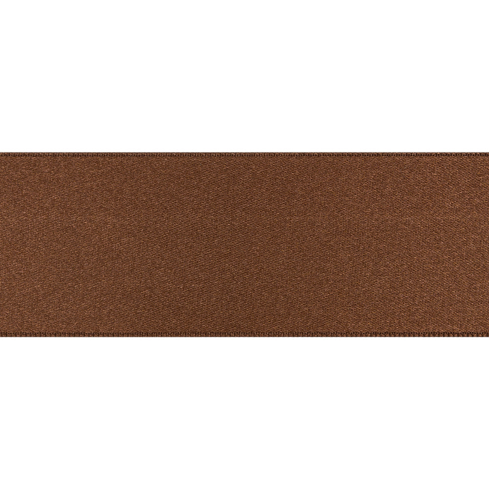 1.5" Brown Double Face French Satin Ribbon