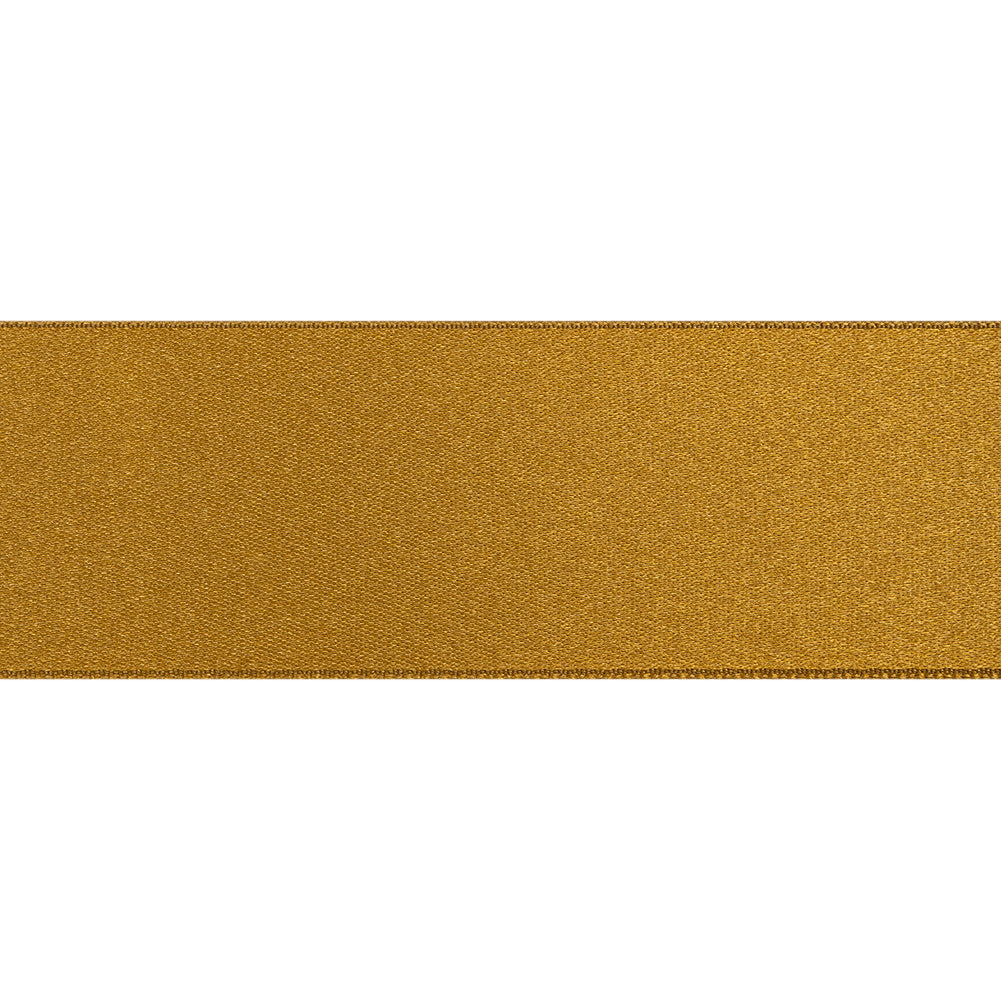 1.5" Dark Gold Double Face French Satin Ribbon