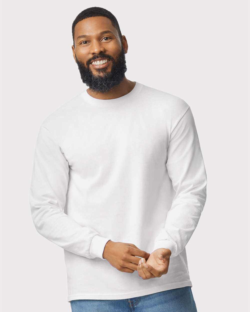 Gildan® Heavy Cotton Crewneck Long Sleeve T-Shirt