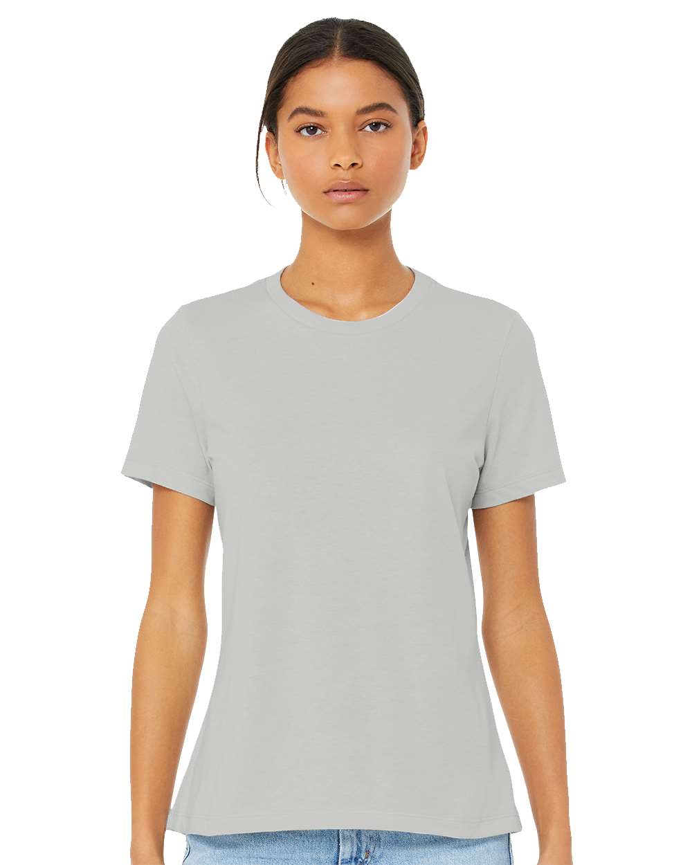 BELLA + CANVAS® Women's Relaxed Fit Heather CVC Crewneck Tee