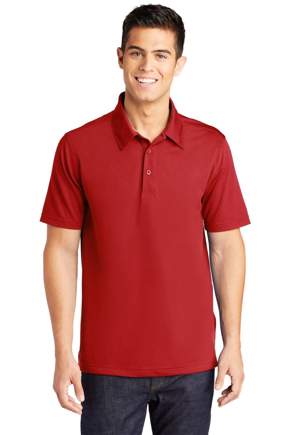 Sport-Tek® PosiCharge Active Textured Collared Short Sleeve Polo