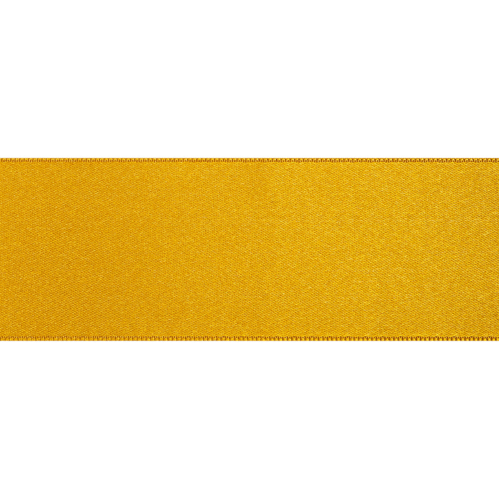 1.5" Dark Yellow Double Face French Satin Ribbon