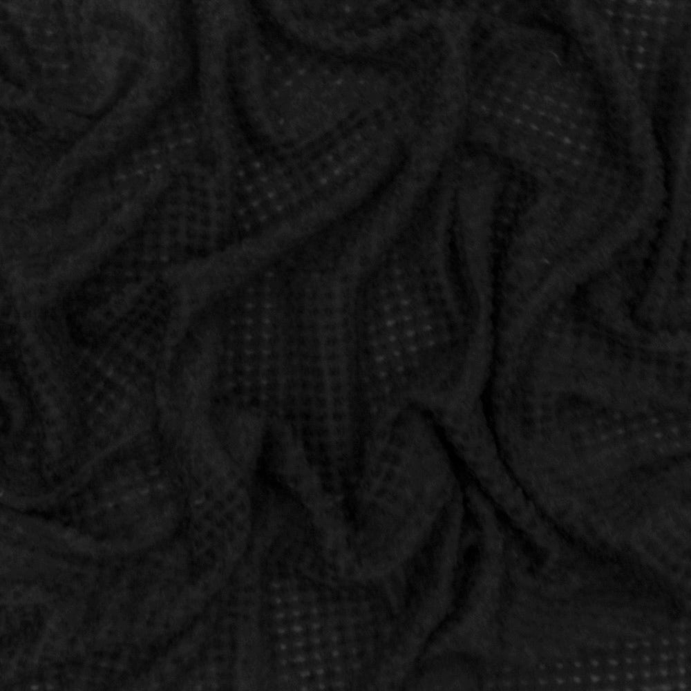 1 Yard Basic Black Boucle Textured Stripe Knit Fabric for Apparel and Dancewear 59 Inches Width