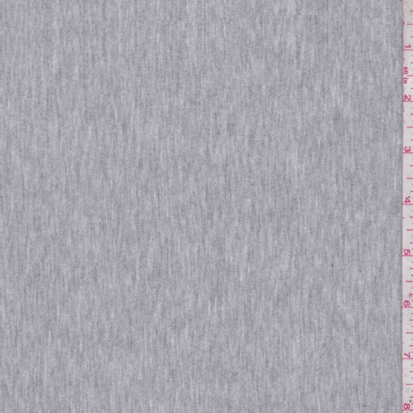 1 Yard Gray Hacci Brushed Knit Super Soft Lightweight Fabric for Pajamas & Robes, 62" Wide