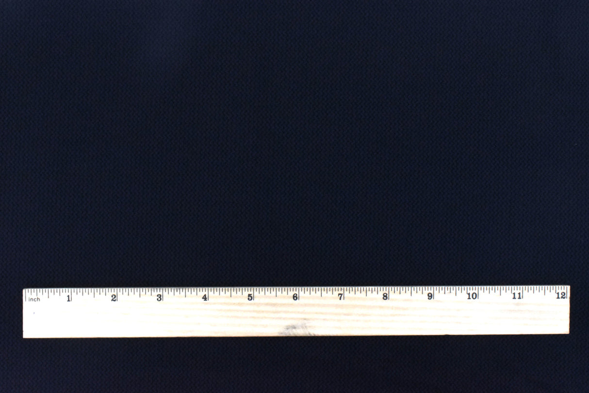 1 Yard Stark Blue Black Mini Wave Stretch Jacquard Double Knit Fabric 52 Inch Width