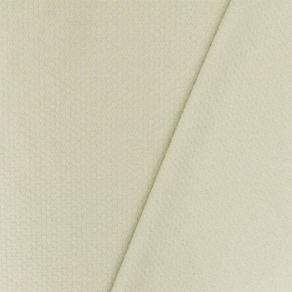 1 Yard Ceramic Beige 3D Mini Tile Cloque Stretch Double Knit Fabric 58 Inches