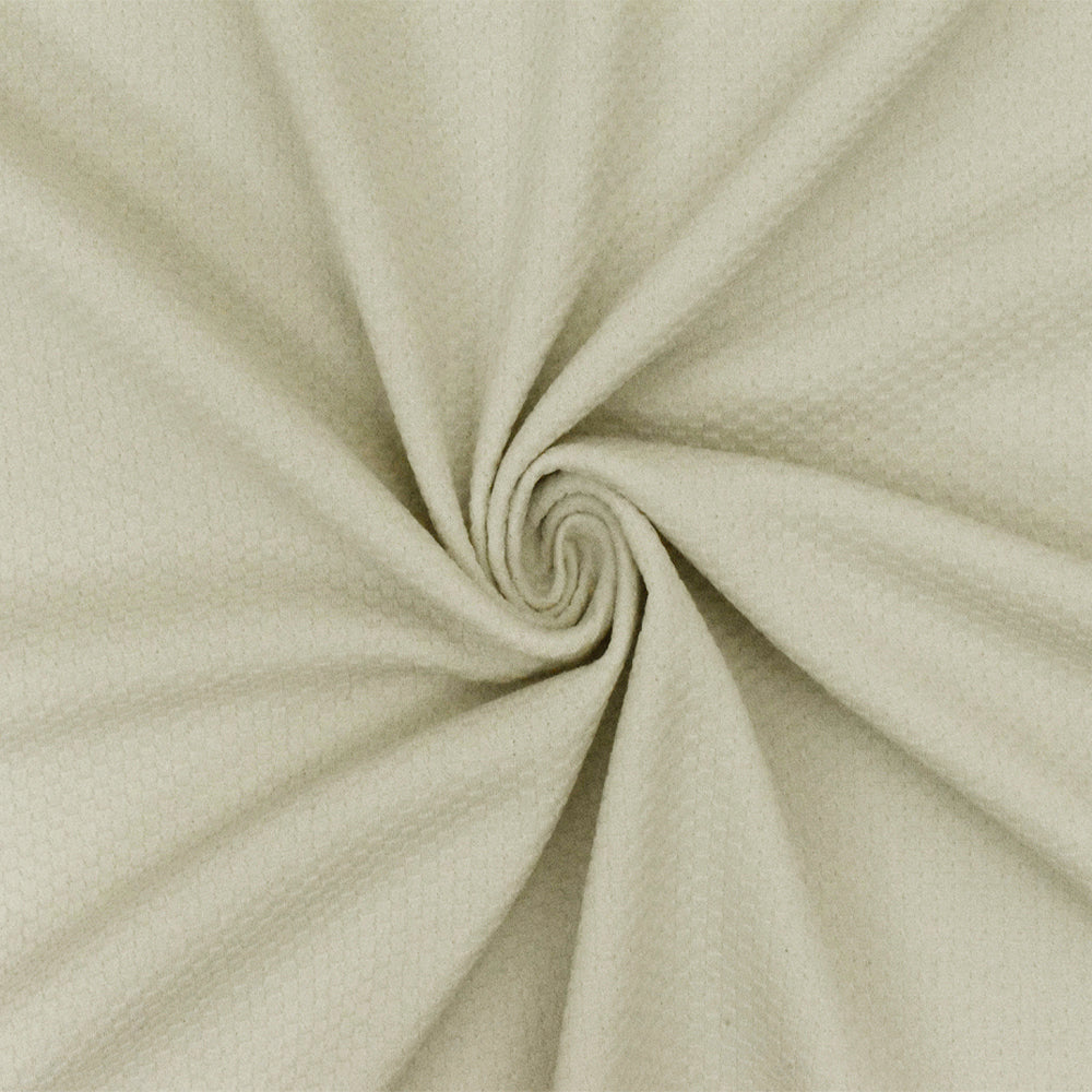 1 Yard Ceramic Beige 3D Mini Tile Cloque Stretch Double Knit Fabric 58 Inches