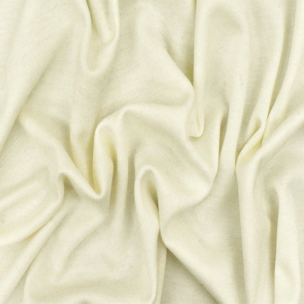 1 Yard Solid Stretch Polyester Cream Ivory Double Knit Fabric 58 Inches