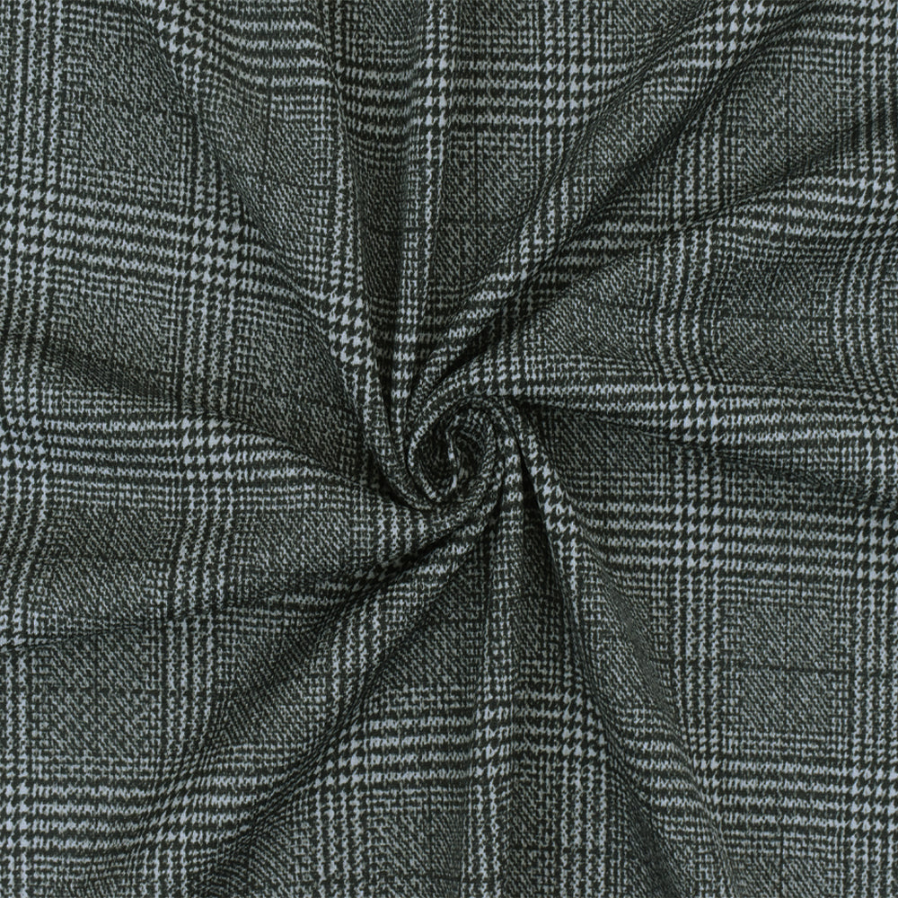 1 Yard Off Black White Plaid Printed Stretch Polyester Athletic Mesh Knit Fabric 62 Inches