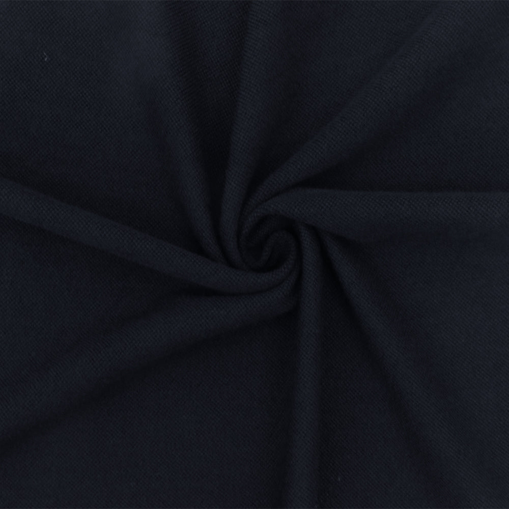 1 Yard Cool Black Solid Wool Pique Knit Fabric for Apparel Dresses Shirts Activewear 67 Inches