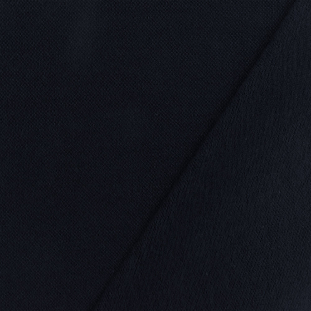 1 Yard Cool Black Solid Wool Pique Knit Fabric for Apparel Dresses Shirts Activewear 67 Inches