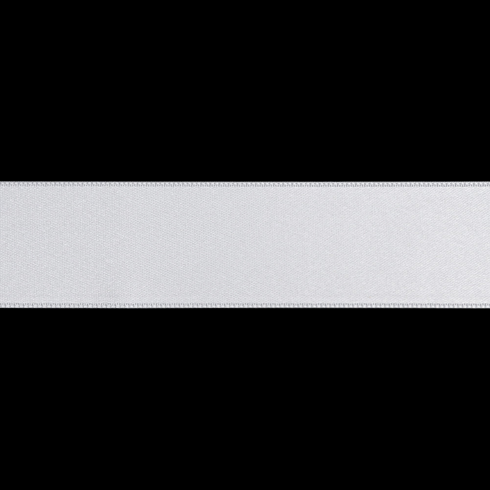 White Double Face French Satin Ribbon - 0.98"