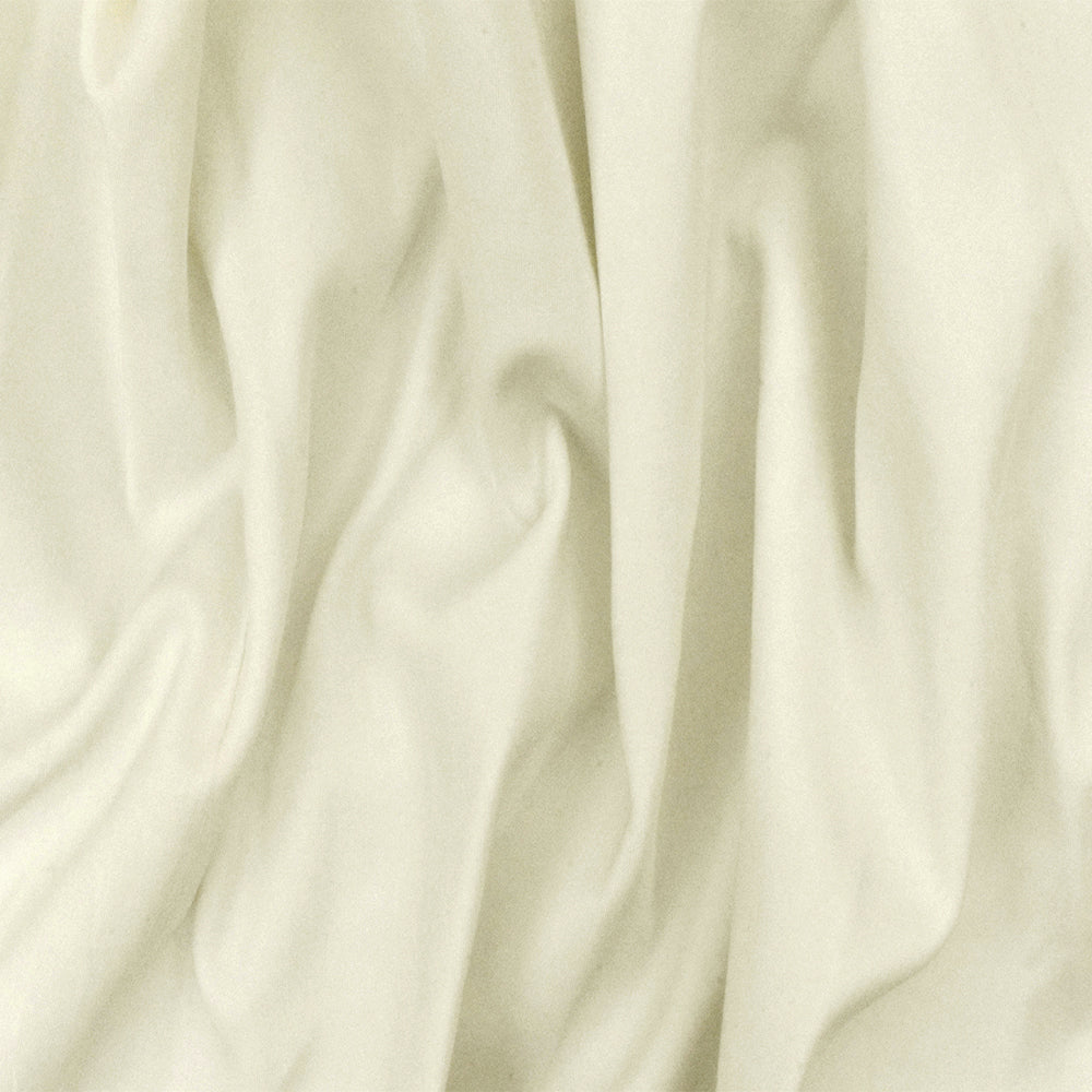 1 Yard Antique Ivory Solid Stretch Polyester Interlock Knit Fabric for Dresses Activewear Jackets 44 Inches Width