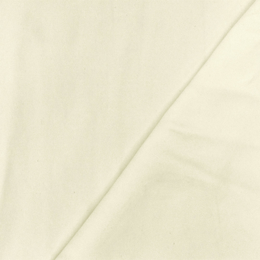 1 Yard Antique Ivory Solid Stretch Polyester Interlock Knit Fabric for Dresses Activewear Jackets 44 Inches Width