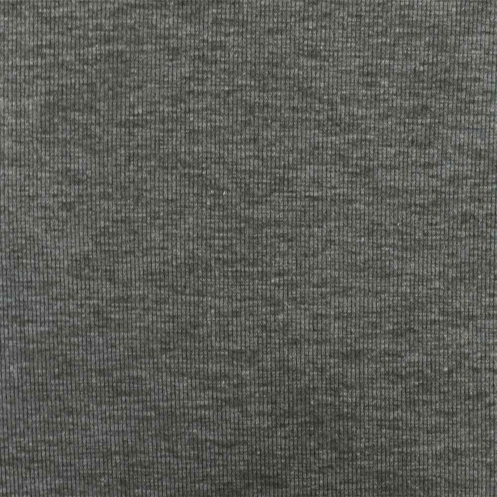 1 Yard Heather Dark Gray 2x2 Stretch Rib Knit Fabric for Apparel Dresses Blouses Activewear 52 Inches Width