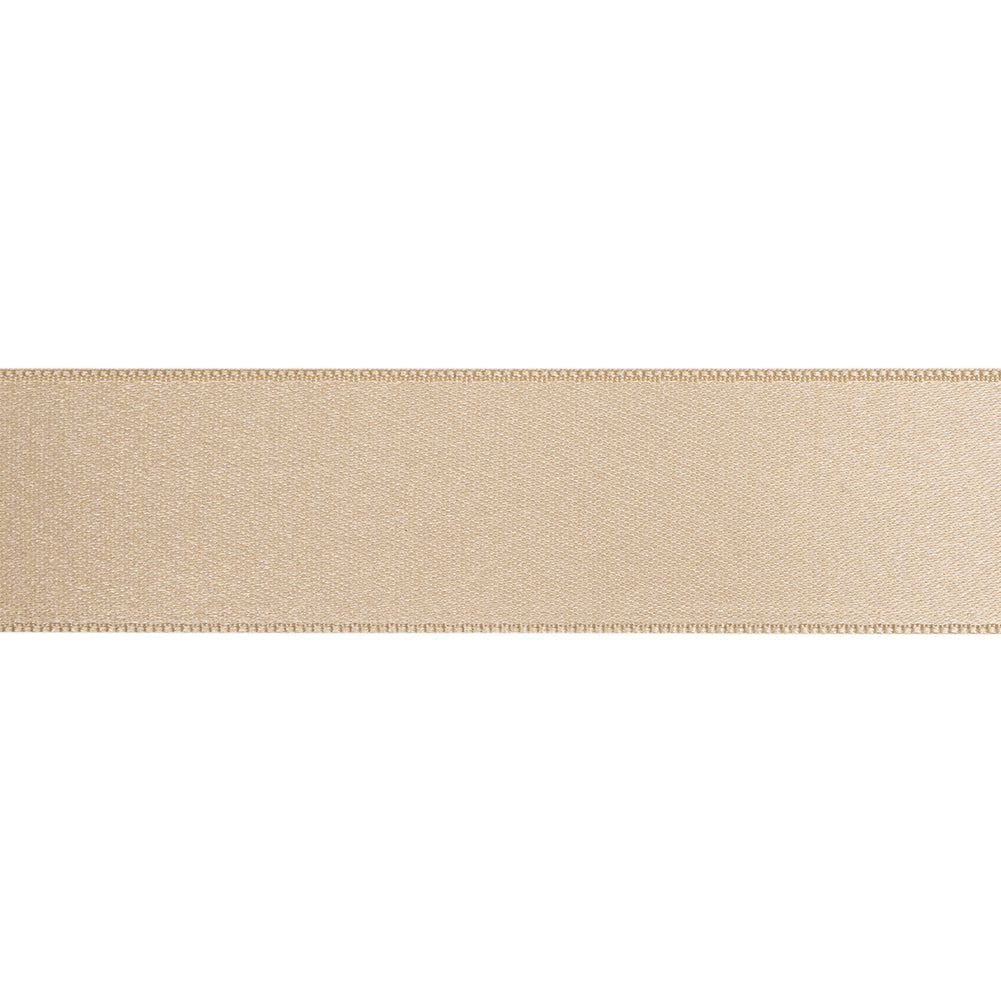 Tan Double Face French Satin Ribbon - 1"