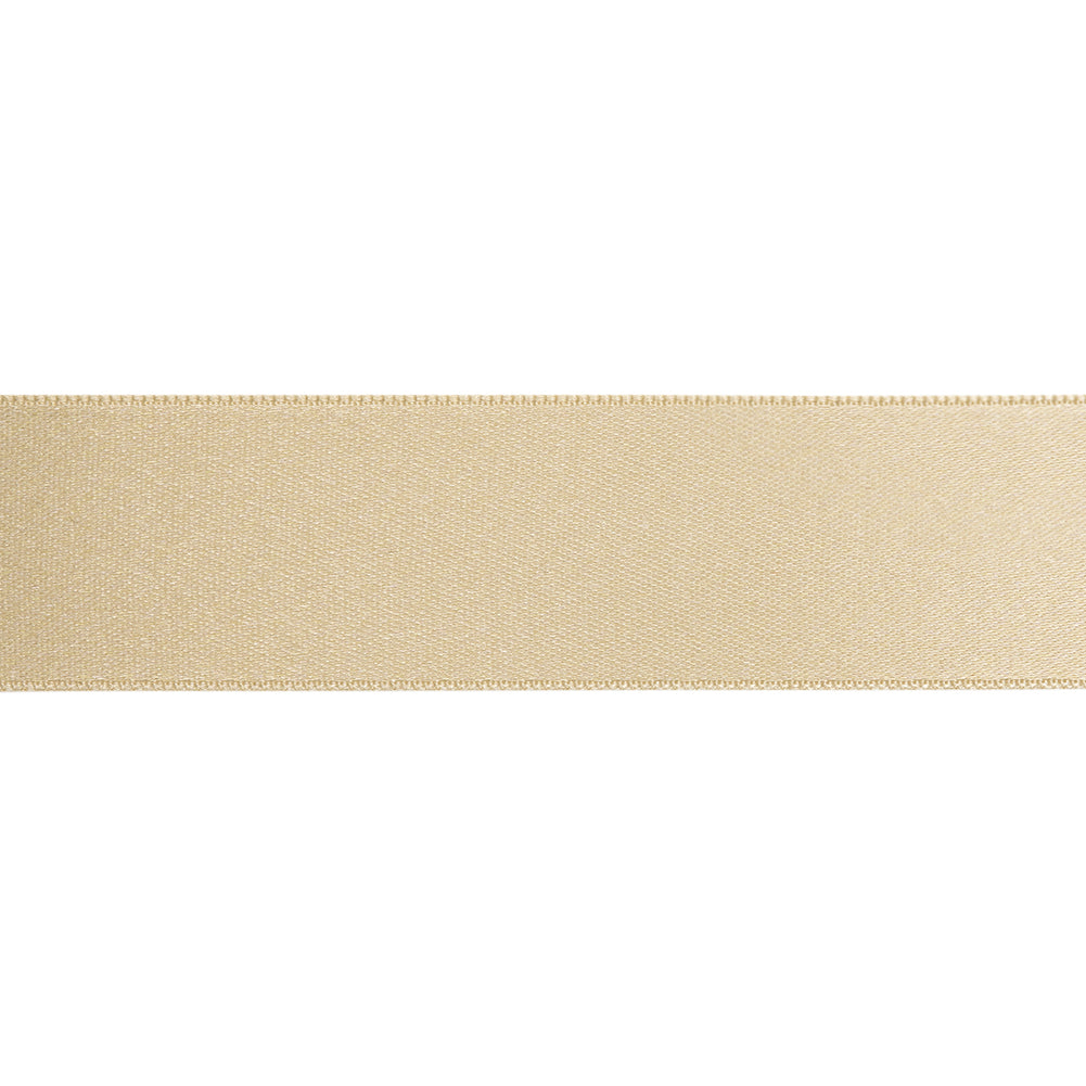 Pale Gold Double Face French Satin Ribbon - 1"