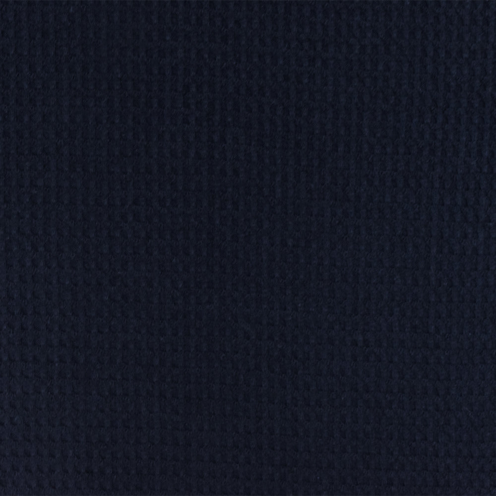 1 Yard Black Blue 3D Check Stretch Cotton Double Knit Fabric for Activewear Dresses Blouses 59 Inches Width