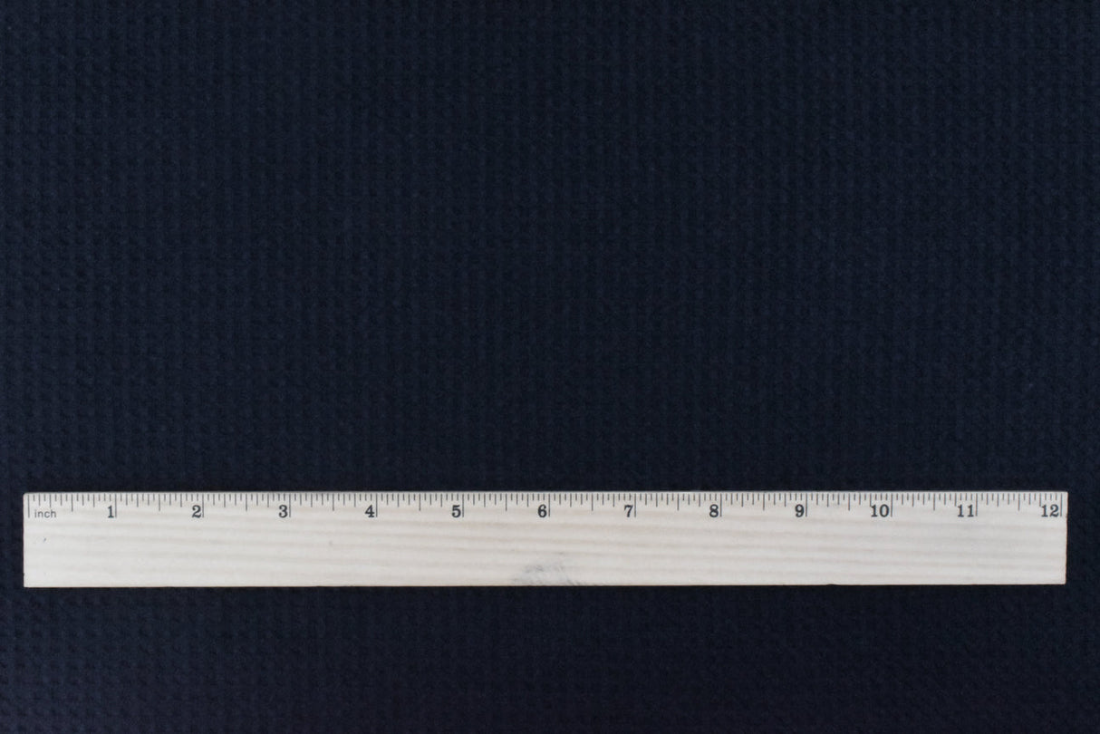 1 Yard Black Blue 3D Check Stretch Cotton Double Knit Fabric for Activewear Dresses Blouses 59 Inches Width