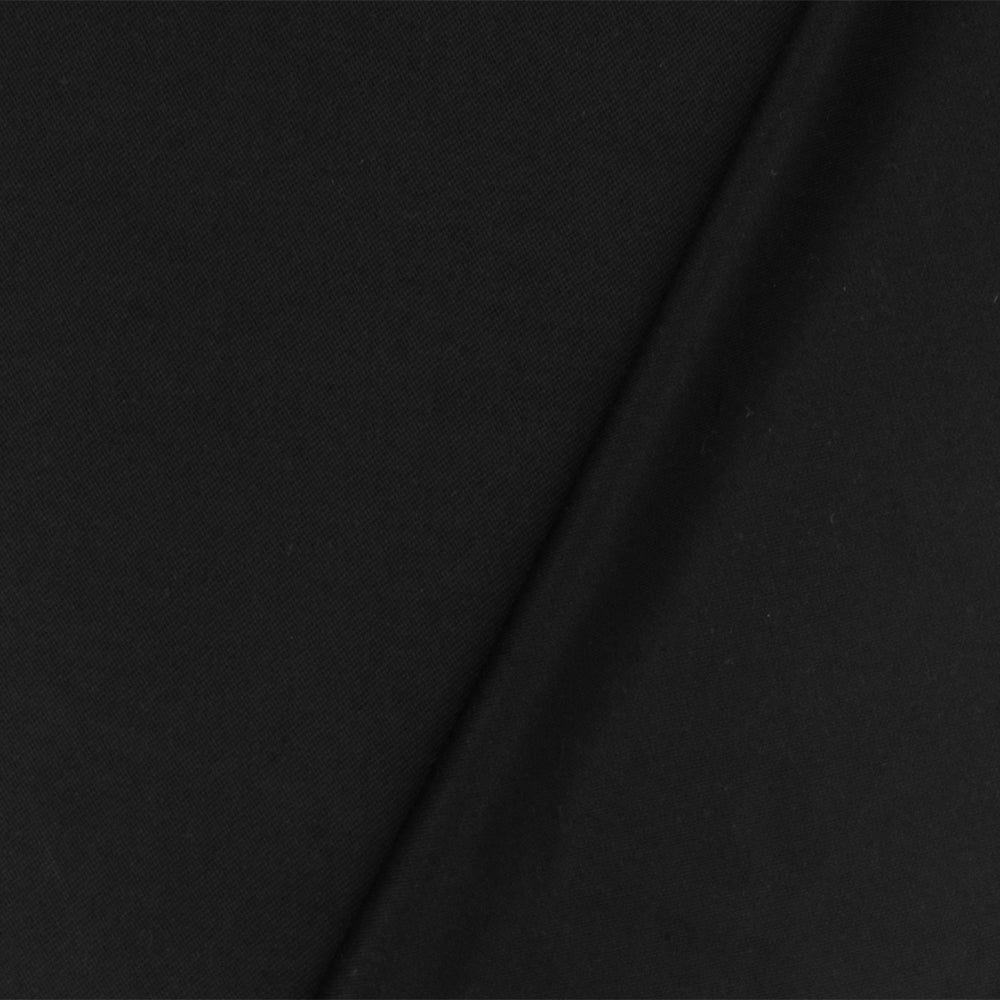 1 Yard Jet Black Solid Stretch Polyester Activewear Knit Fabric for Apparel Dresses Jackets 62 Inches Width