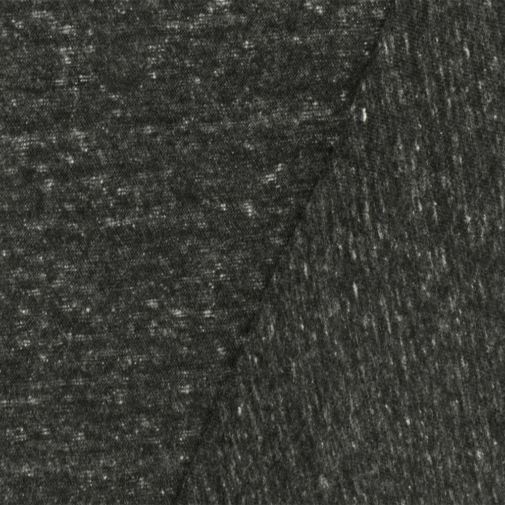 1 Yard Shadow Black Gray Slub Stretch Jersey Knit Fabric for Activewear Dresses Blouses 56 Inches Width